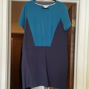 Elegant Teal and Navy Dress by Boden